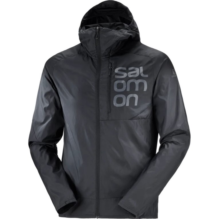 Black Salomon Bonatti Cross Men's Windbreaker | IE GP7046